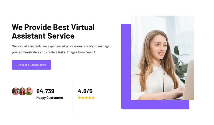 Award-winning virtual assistants CSS Template