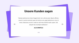 Testimonials-Block Mit Formen