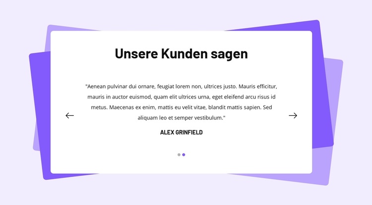 Testimonials-Block mit Formen WordPress-Theme