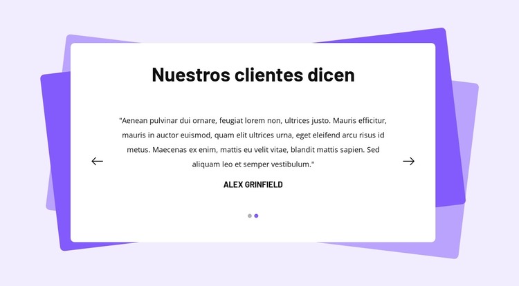 Bloque de testimonios con formas Plantilla HTML