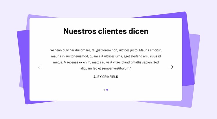 Bloque de testimonios con formas Plantilla Joomla