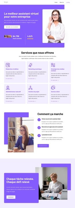 Assistant Virtuel - Créateur De Site Web Par Glisser-Déposer