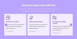 Services Que Nous Offrons