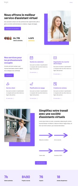 Entreprise D'Assistant Virtuel Modèle Épuré Et Minimal