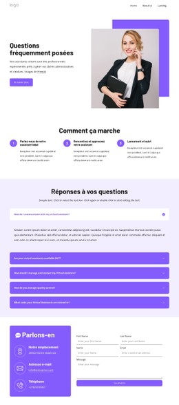 Page De Réponses À Vos Questions Modèle HTML De Base Avec CSS