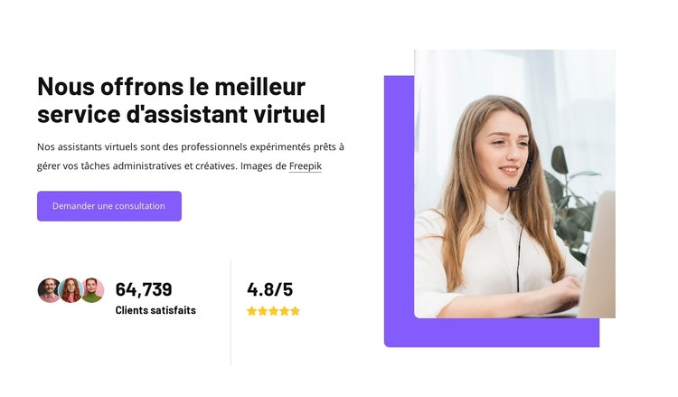 Des assistants virtuels primés Modèle CSS