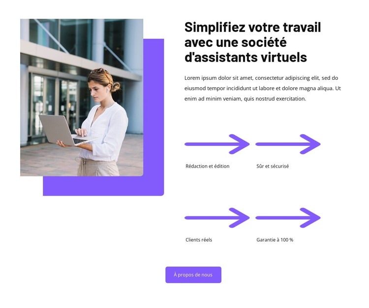 Solutions d'assistant virtuel Modèle HTML