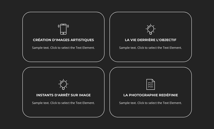 La photographie redéfinie Modèle de site Web