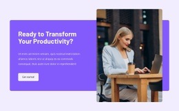 Transform your productivity - Html Code Example by Nicepage