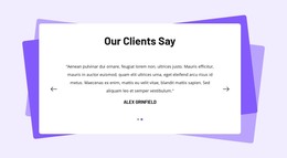 Testimonials block with shapes - HTML Template by Nicepage
