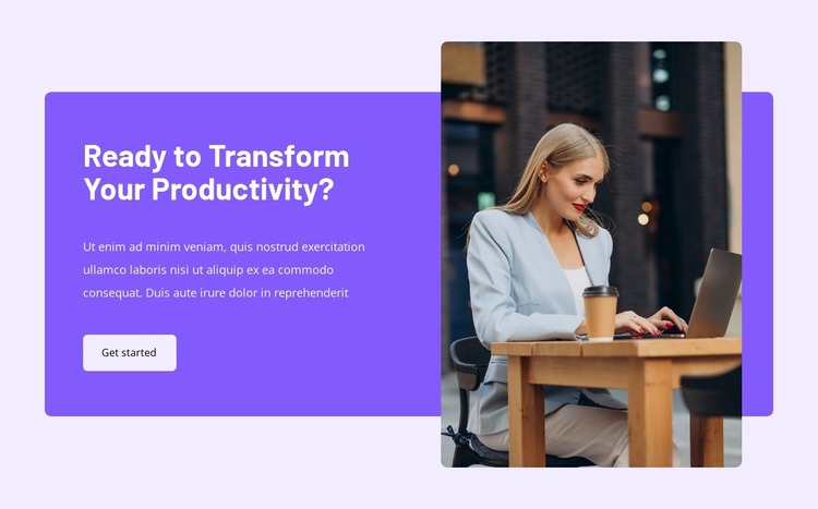 Transform your productivity Html Website Builder