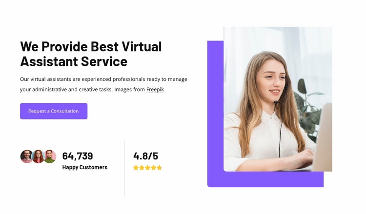 Award-winning virtual assistants Html Website Builder