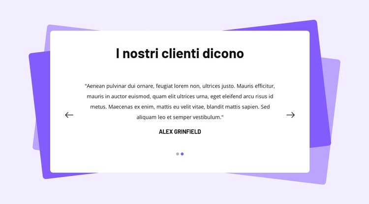 Blocco testimonianze con forme Modello CSS