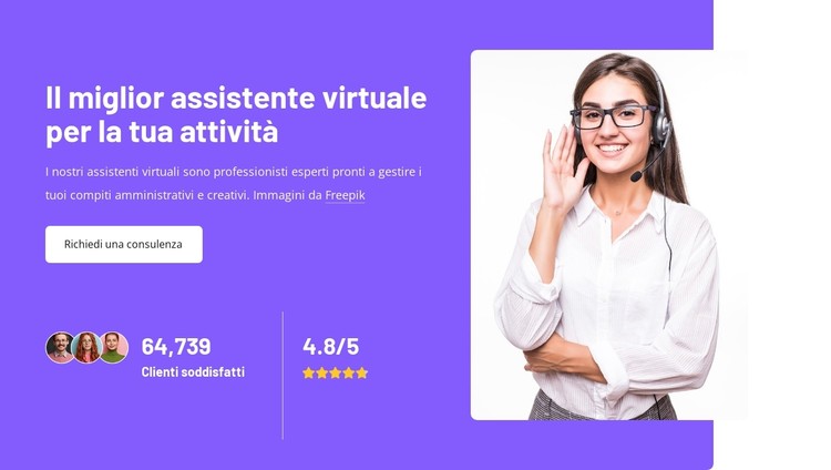 Il miglior servizio di assistente virtuale Modello CSS