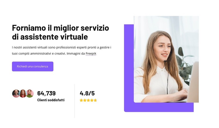 Assistenti virtuali pluripremiati Modello HTML