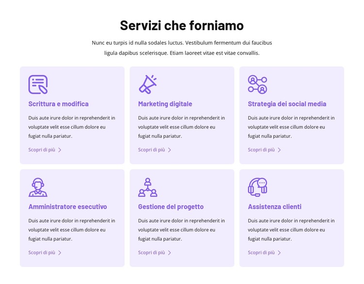 Supporto virtuale personalizzato Modello HTML