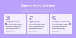 Diensten Die Wij Aanbieden - Gebruiksvriendelijke Landingspagina