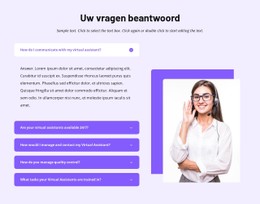 Uw Vragen Beantwoord In Raster Gratis CSS-Websitesjabloon