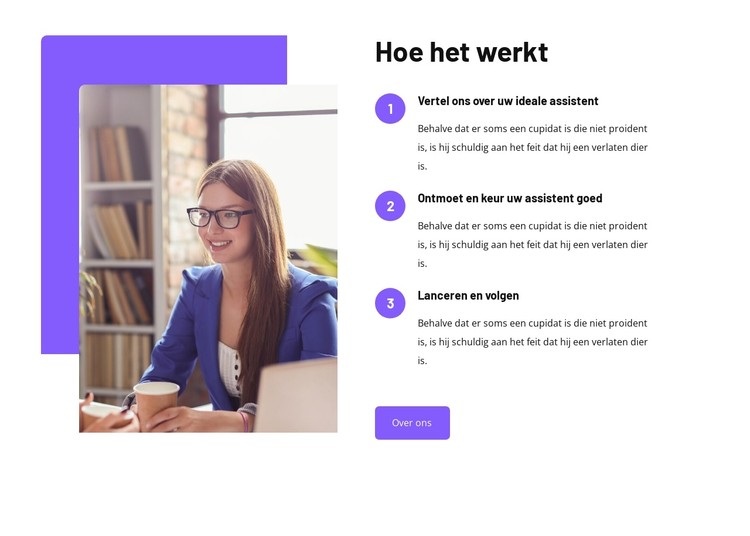 Uw betrouwbare assistent op elk moment CSS-sjabloon