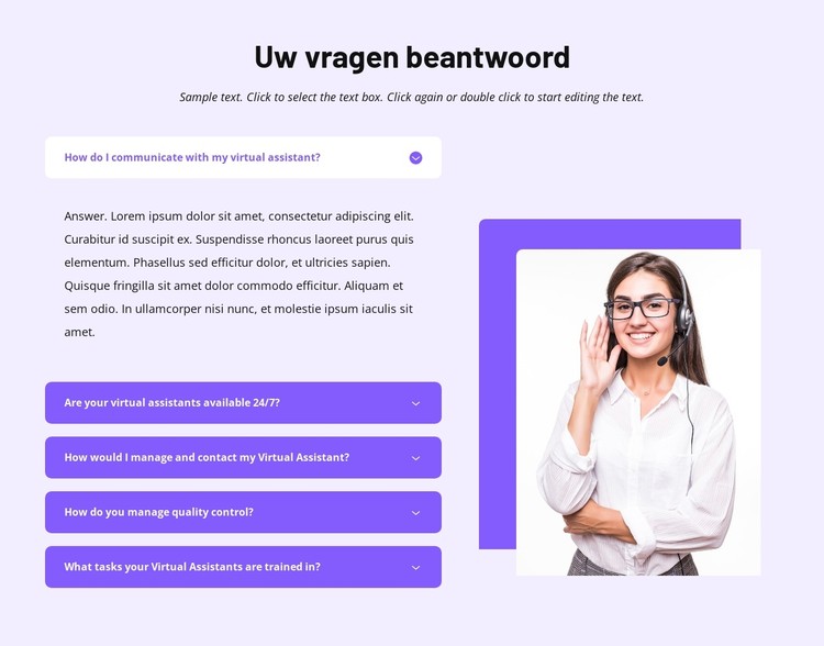 Uw vragen beantwoord in raster CSS-sjabloon