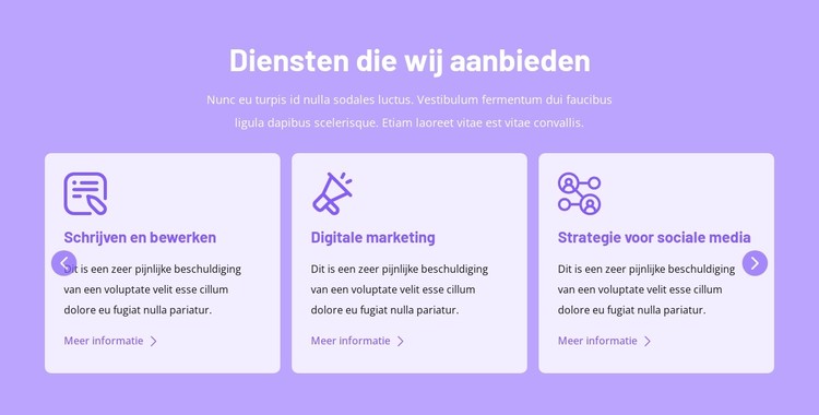 Diensten die wij aanbieden CSS-sjabloon