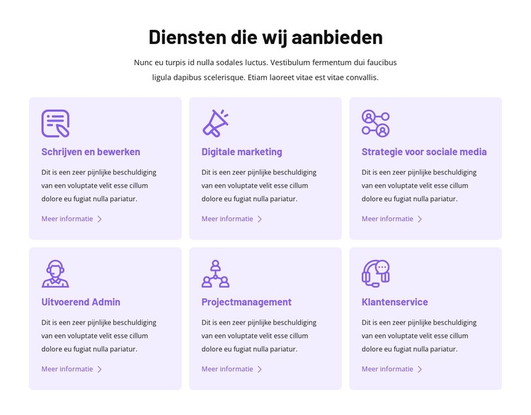 Gepersonaliseerde virtuele ondersteuning CSS-sjabloon