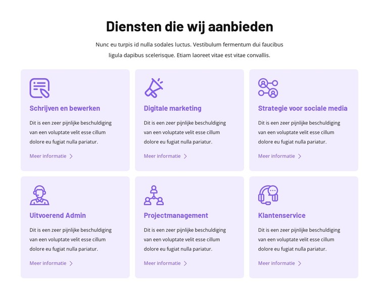 Gepersonaliseerde virtuele ondersteuning HTML-sjabloon