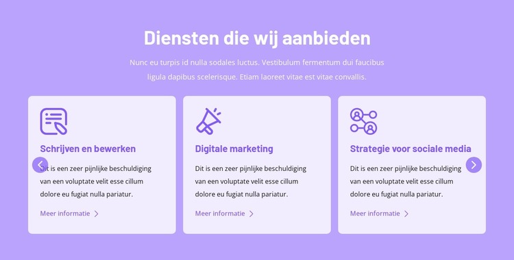 Diensten die wij aanbieden Joomla-sjabloon