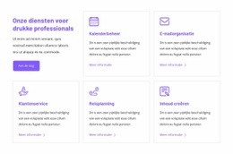 Onze Diensten Voor Drukke Professionals - Gratis Downloadsjabloon Voor Één Pagina