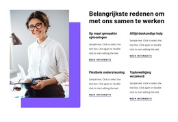 Voordelen Van Samenwerken Met Ons - Klaar Voor Gebruik WordPress-Thema