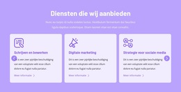 Diensten Die Wij Aanbieden - Responsief WordPress-Thema