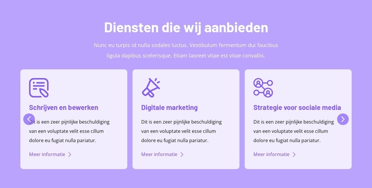 Diensten die wij aanbieden WordPress-thema