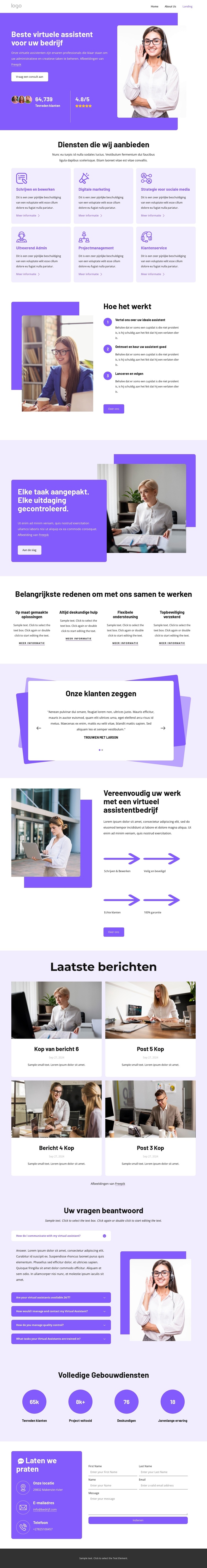 Virtuele assistent WordPress-thema