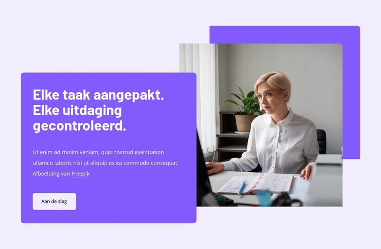 Intelligente virtuele assistentie voor bedrijven Website sjabloon