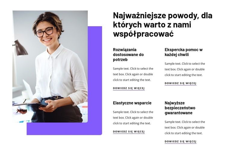 Korzyści ze współpracy z nami Motyw WordPress