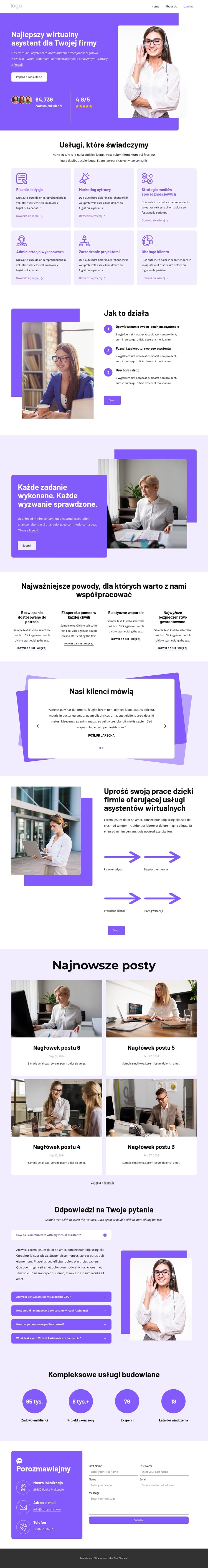 Asystent wirtualny Motyw WordPress