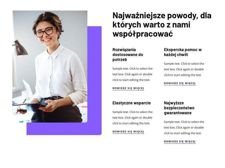 Korzyści ze współpracy z nami Szablon CSS