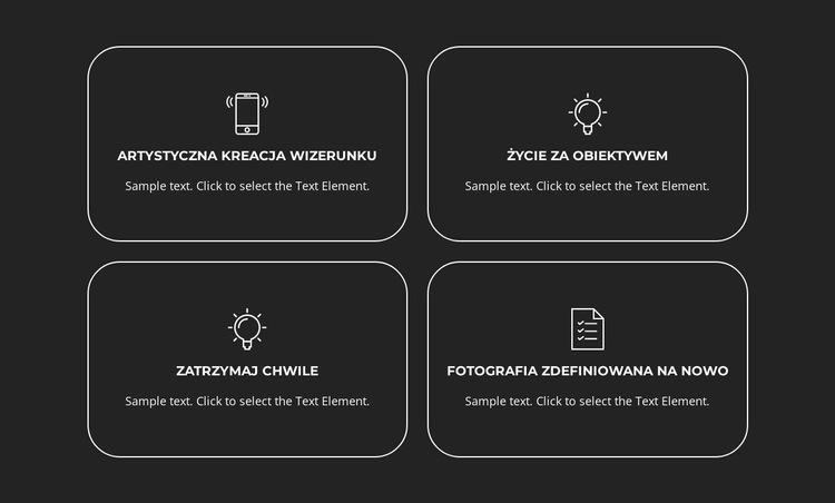 Fotografia zdefiniowana na nowo Szablon witryny sieci Web