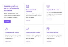 Design Do Site Para Nossos Serviços Para Profissionais Ocupados