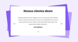 Bloco De Depoimentos Com Formas -Maquete De Site Pronta Para Usar