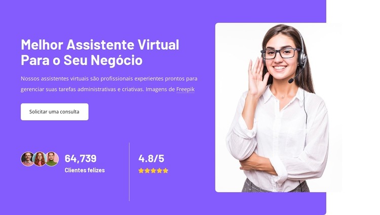 Melhor serviço de assistente virtual Template CSS