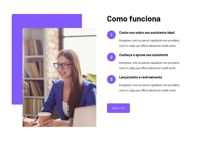 Seu assistente confiável a qualquer hora Modelo de site