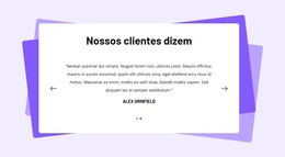 Bloco De Depoimentos Com Formas - Tema WordPress Fácil De Usar