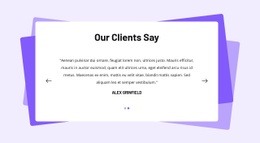 Testimonials Block With Shapes