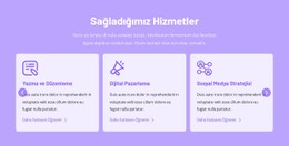 Sağladığımız Hizmetler HTML CSS Web Sitesi Şablonu