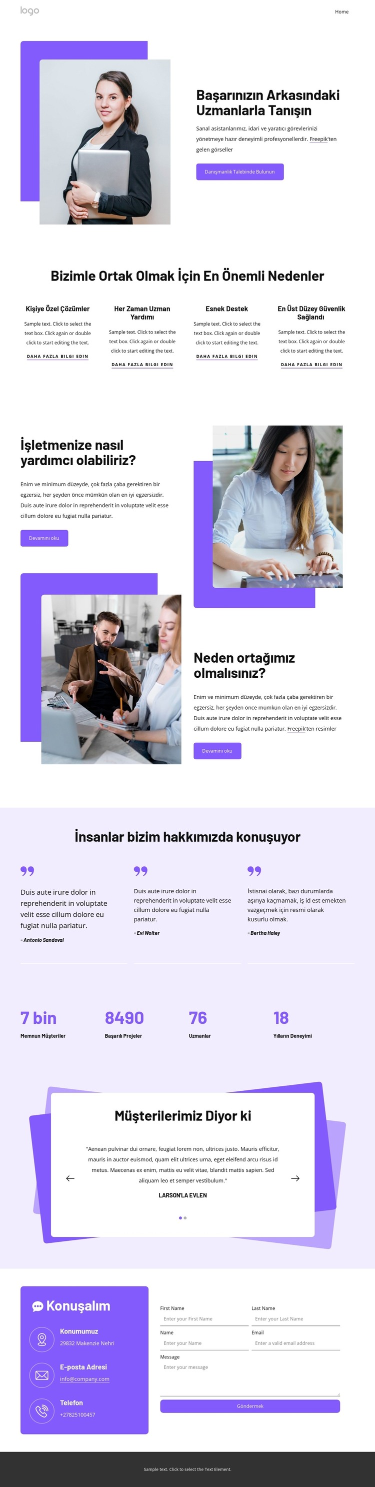 En iyi sanal asistan hizmetini sağlıyoruz HTML Şablonu