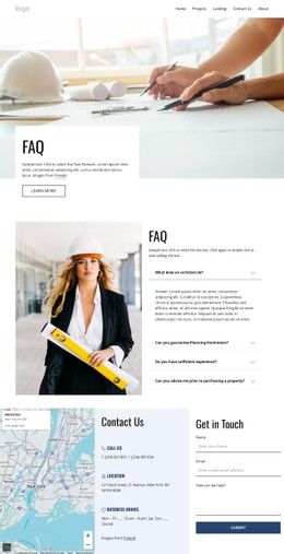 Architectural FAQs Simple CSS Template