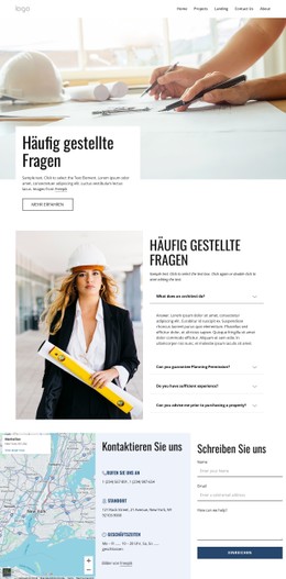 Architektur-FAQs Einfache CSS-Vorlage