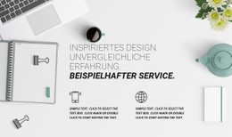 Website-Design Für Neues Designerlebnis