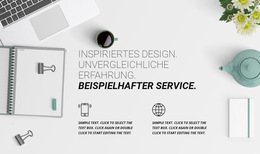 Neues Designerlebnis – Fertiges Website-Design